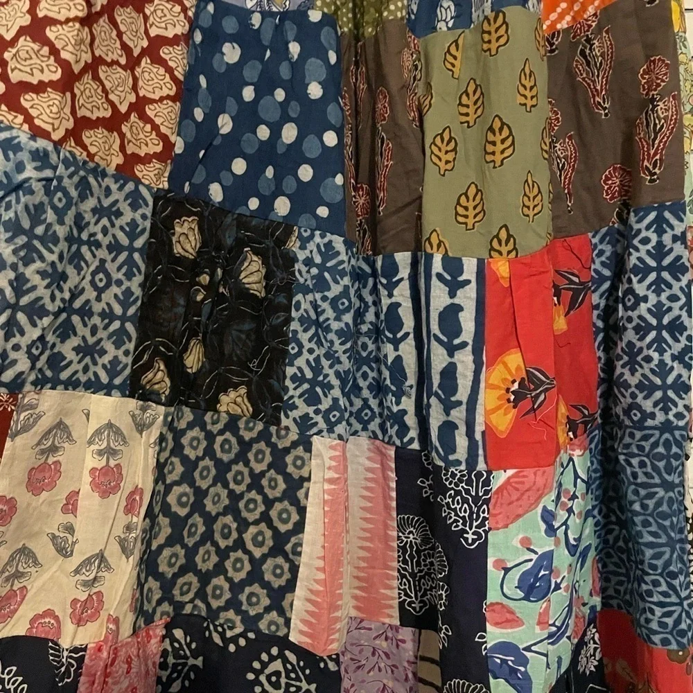 Kantha Patchwork maxi skirt